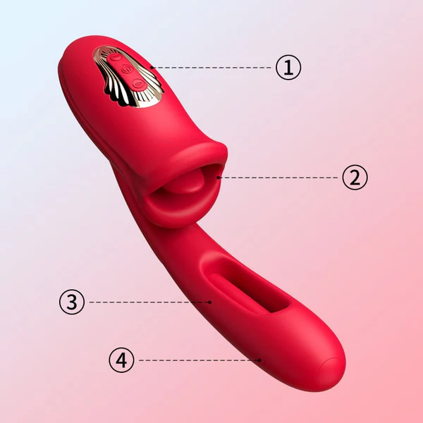 Shaped Biting G Spot Soother with Vibration & Flapping