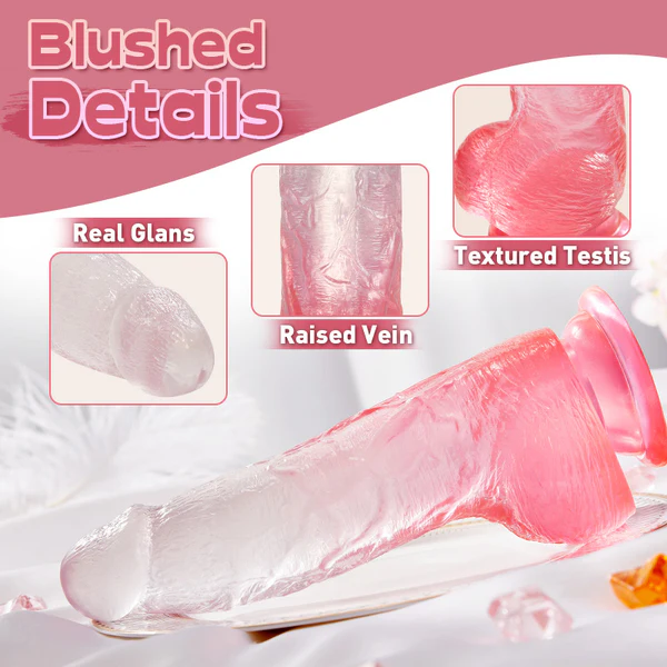 Crystal Jelly Silicone Lifelike Dildo